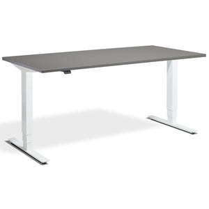 Office Bicycle Desk - Masta Spin - White Frame - Graphite Top - Studio Image