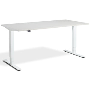 Office Bicycle Desk - Masta Spin - White Frame - Light Grey Top - Studio Image