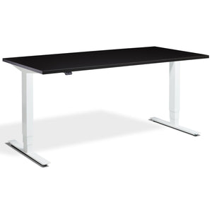 Office Bicycle Desk - Masta Spin - White Frame - Soft Black Top - Studio Image