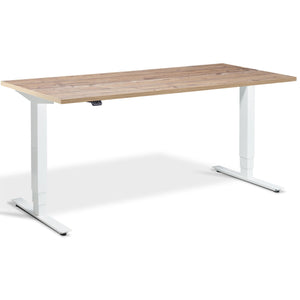 Office Bicycle Desk - Masta Spin - White Frame - Timber Top - Studio Image