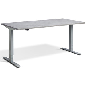 Office Bike Desk - Masta Spin - Silver Frame - Light Concrete Top - Studio Image