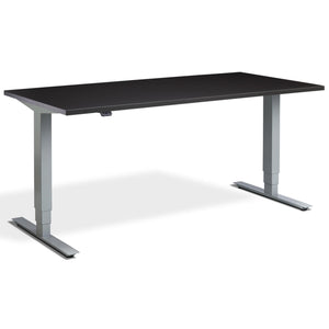 Office Bike Desk - Masta Spin - Silver Frame - Soft Black Top - Studio Image