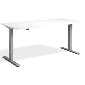 Office Bike Desk - Masta Spin - Silver Frame - White Top - Studio Image