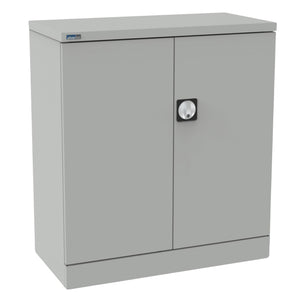 Office Storage Cabinet- Revilo - Medium Cabinet - Light Grey - Studio Image