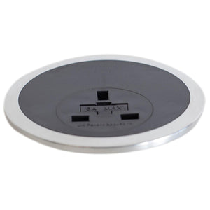 Power Module for Desk with 3-Pin UK Socket - Black Colour