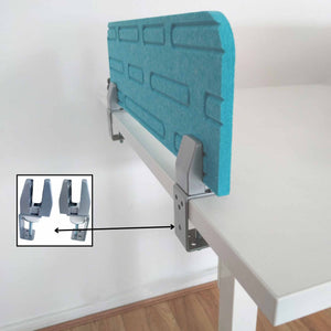 Privacy Screen Brackets - Showing the Privacy Screen attached to the Clamp Mount Bracket