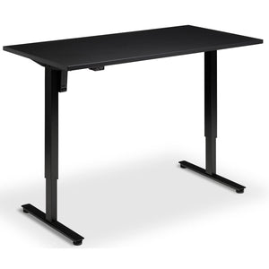 Single Motor Standing Desk - Rize Mono - Black Frame - Black Top - Studio Image