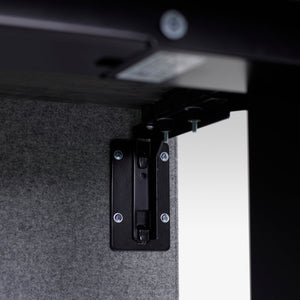 Sit Stand Desk Modesty Panel - Bracket Fixing to Frame - Black Colour