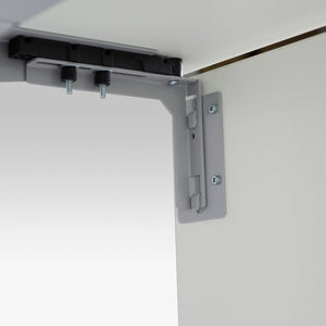 Sit Stand Desk Modesty Panel - Bracket Fixing to Frame - Silver Colour