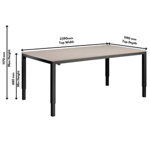Sit Stand Meeting Table - Altura Elite - Dimensions