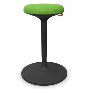 Sit Stand Desk Stool - Viasit Cloonch - Black Base - Green Alba 1144 Seat Fabric - Studio Image
