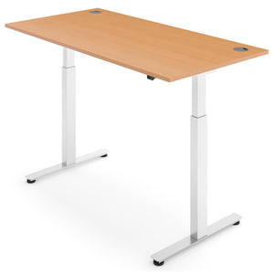 Smart Adjustable Desk - NeoActiv2 - White Frame - Beech Top - Studio Image