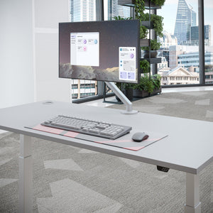 Smart Desk Adjustable - NeoActiv2 - Close up view of the Desk Top with a Mounted Monitor