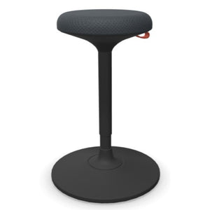 Stand Up Desk Stool - Viasit Cloonch - Black Base - Anthracite Alba 1146 Seat Fabric - Studio Image