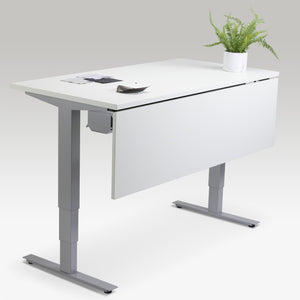 Standing Desk Modesty Panel - Attached to the Desk - White Colour - Front Side View