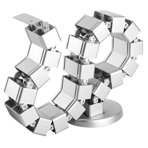 Standing Desk Cable Spine - Silver Colour - Close up view