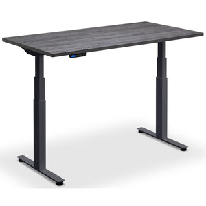 Standing Desk Custom Size - Rize-Fit - Anthracite Frame - Anthracite Sherman Oak Top - Studio Image