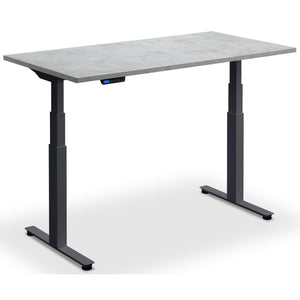 Standing Desk Custom Size - Rize-Fit - Anthracite Frame - Light Concrete Top - Studio Image