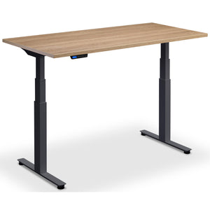 Standing Desk Extra Long - Rize-XL - Anthracite Frame - Brown Oak Top - Studio Image