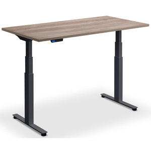 Standing Desk Extra Long - Rize-XL - Anthracite Frame - Grey Nebraska Oak Top - Studio Image