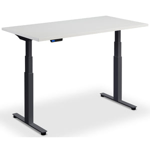 Standing Desk Extra Long - Rize-XL - Anthracite Frame - Light Grey Top - Studio Image