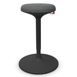 Standing Desk Stool - Viasit Cloonch - Black Base - Dark Grey Era 1247 Seat Fabric - Studio Image