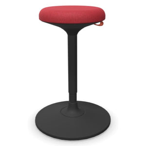 Standing Desk Stool - Viasit Cloonch - Black Base - Red Era 1242 Seat Fabric - Studio Image