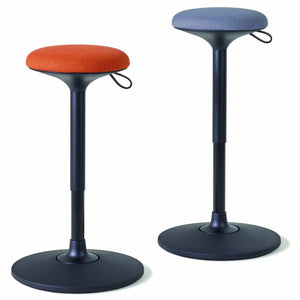 Standing Desk Stool - Viasit Cloonch - Showing two variants of seat fabric