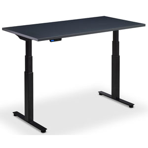 Standing Desk with Bike - Rize Spin - Black Frame - Anthracite Top - Studio Image