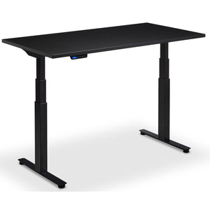 Standing Desk with Bike - Rize Spin - Black Frame - Black Top - Studio Image