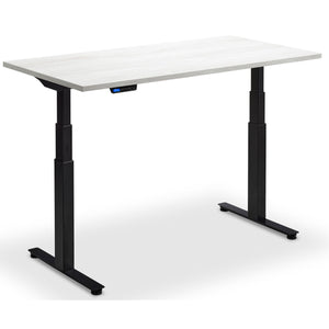 Standing Desk with Bike - Rize Spin - Black Frame - Cascina Pine Top - Studio Image