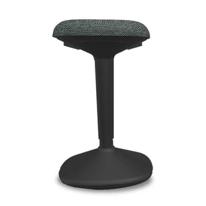 Standing Seat - Viasit Younit - Black Base - Black Grey Rivet 1250 Seat Fabric - Studio Image