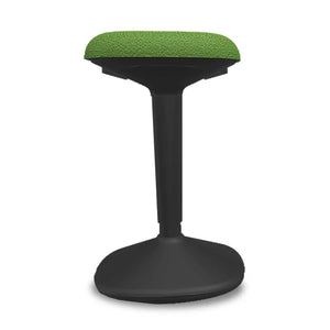 Standing Seat - Viasit Younit - Black Base - Green Bondai 1197 Seat Fabric - Studio Image