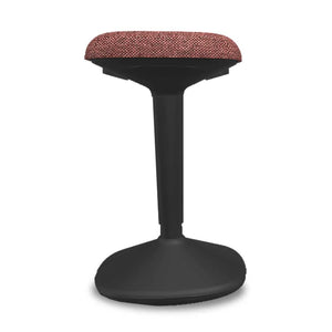 Standing Seat - Viasit Younit - Black Base - Red Brown Rivet 1257 Seat Fabric - Studio Image