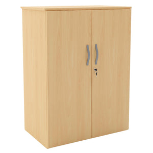 Storage Cupboard for Office - Revilo - Medium Cabinet - Beech - Studio Image