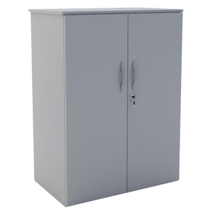 Storage Cupboard for Office - Revilo - Medium Cabinet - Monument Grey - Studio Image