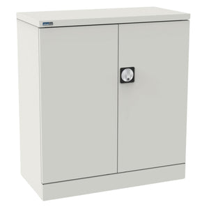 Storage Cabinet for Office - Revilo - Medium Cabinet - White - Studio Image