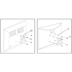 Strata Quad Monitor Stand - Black Colour - Side View
