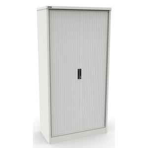 Tambour Unit - Revilo - Large Storage - White - Studio Image