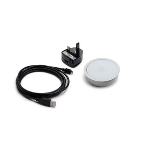 Ultimate Standing Desk Accessory Pack - Built in Wireless Desk Charger 80mm White Colour Studio Image