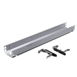 Under Desk Cable Management Tray - Silver with Brackets - Studio Image