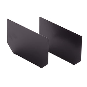 Under Desk Cable Management Tray End Caps - Black Colour - Studio Image