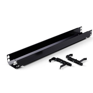 Under Desk Cable Tray - Black with Brackets - Studio Image