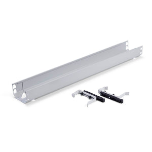 Under Desk Cable Tray - Light Grey with Brackets - Studio Image