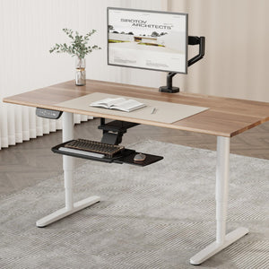 Under Desk Keyboard Tray - Keyboard Tray mounted under the desk shown