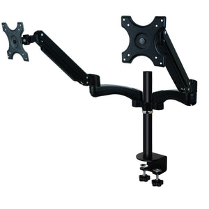 Velaro Dual Monitor Arm - Black Variant Angled View