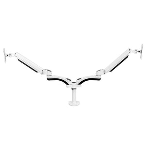 Velaro Twin Monitor Stand - White Variant - Side by Side