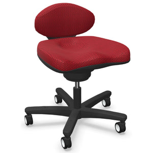 Viasit CoreChair Lite - Black Base - Red Seat Fabric - Studio Image