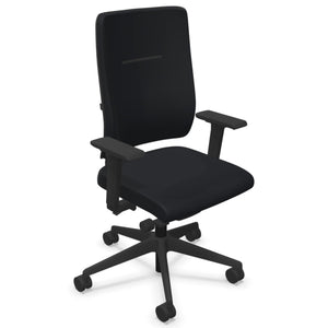 Viasit Toleo Swivel Chair - Black Colour Front Left View - Studio Image