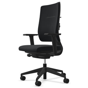 Viasit Toleo Swivel Chair - Black Colour Front Right View - Studio Image